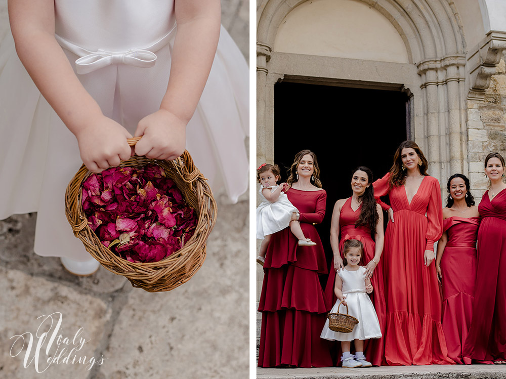 Catholic wedding in Tuscany and reception at Borgo Stomennano