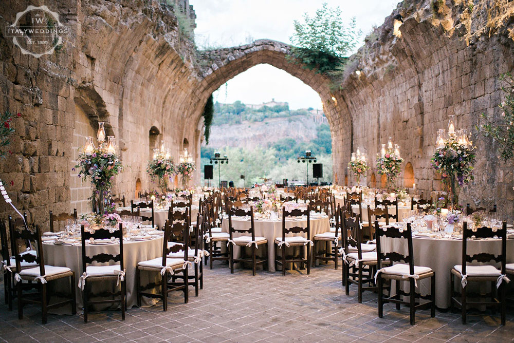 Medieval abbey wedding location Umbria