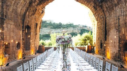 Medieval abbey wedding location Umbria