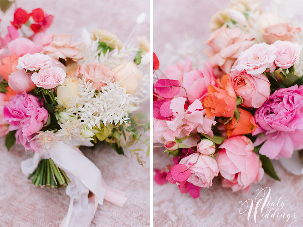 Dreamy vllla blessing in Tuscany floral details