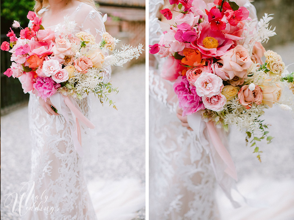 Dreamy vllla blessing in Tuscany floral details