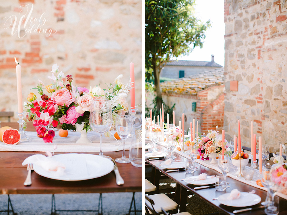 Dreamy vllla blessing in Tuscany table design