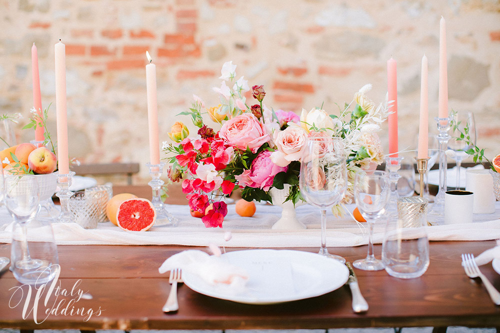 Dreamy vllla blessing in Tuscany table design