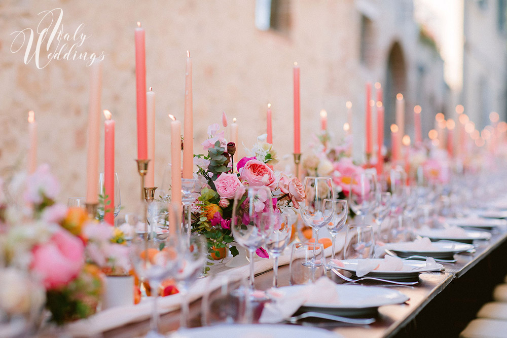 Dreamy vllla blessing in Tuscany table design