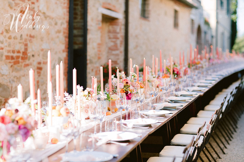 Dreamy vllla blessing in Tuscany table design