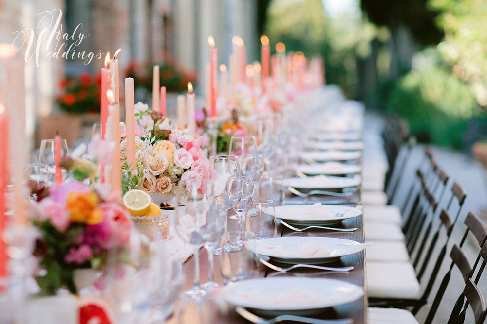 Dreamy vllla blessing in Tuscany table design