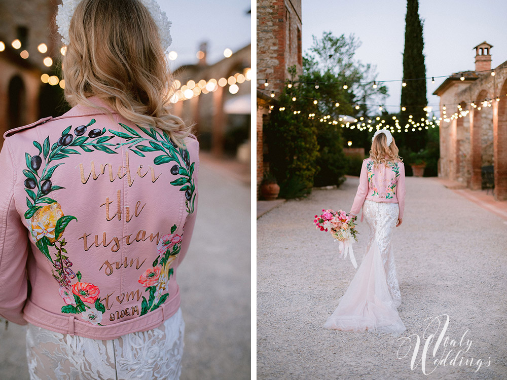 Dreamy vllla blessing in Tuscany bridal style
