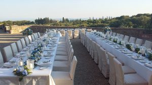 Borgo Scopeto Siena wedding meal