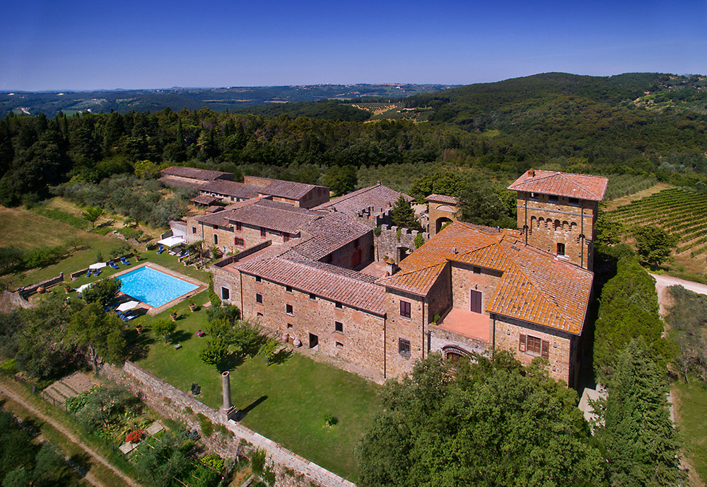 Chianti wedding villa view over tuscany