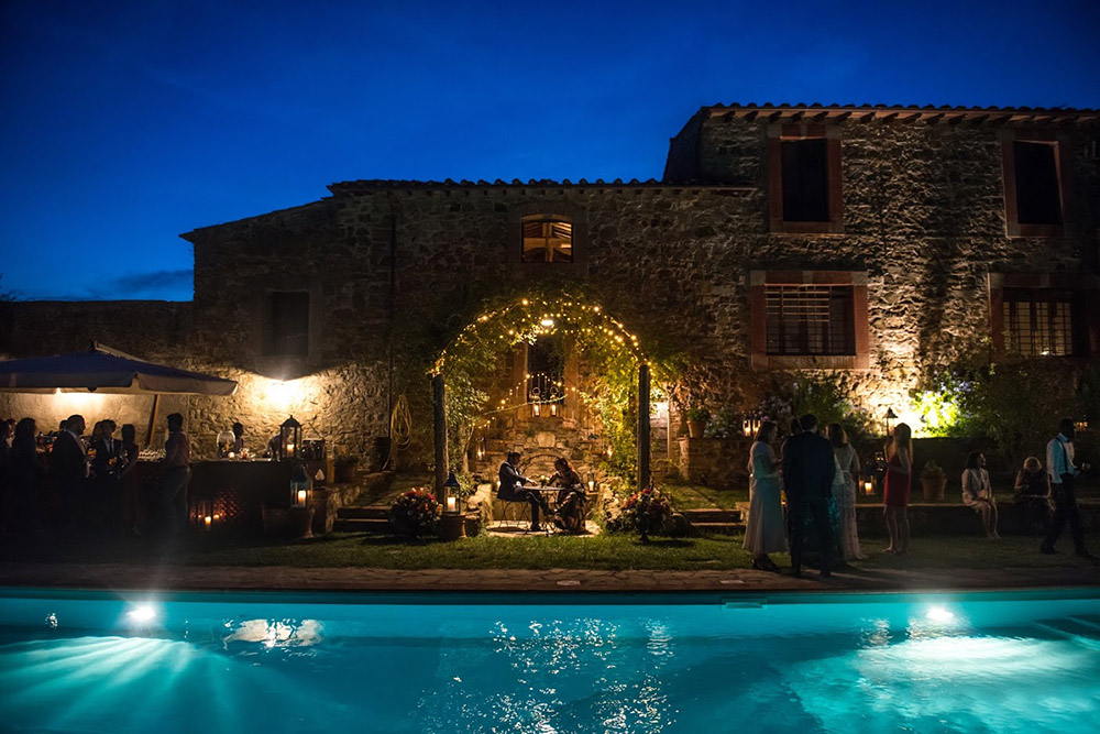 Chianti wedding villa pool