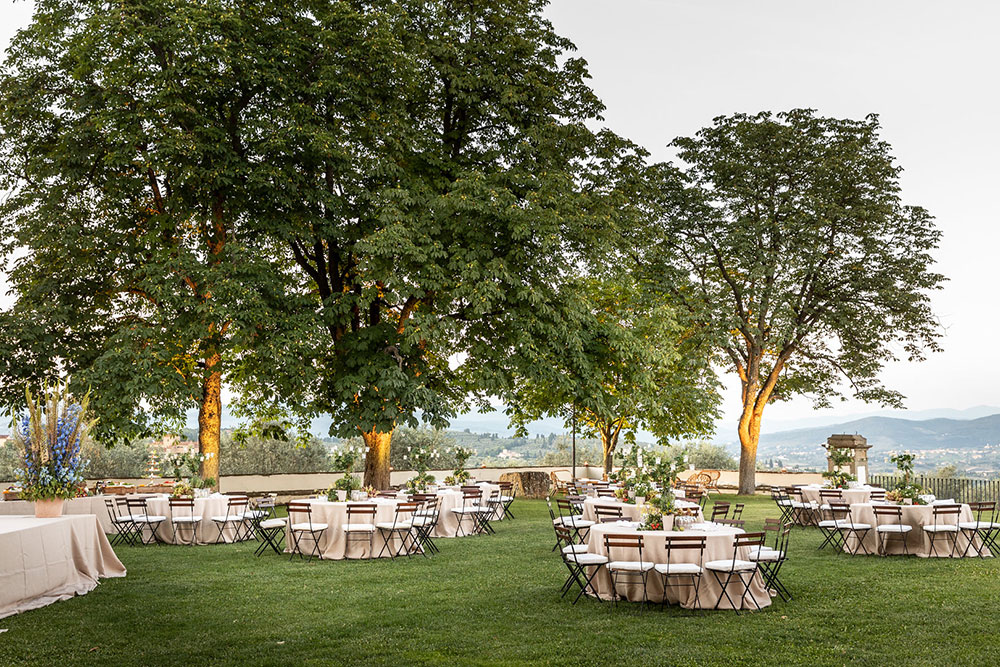 Villa Corsini mezzomonte luxury Tuscan wedding gardens