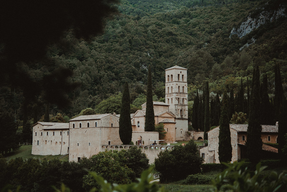 Abbey in southern Umbria wedding venue