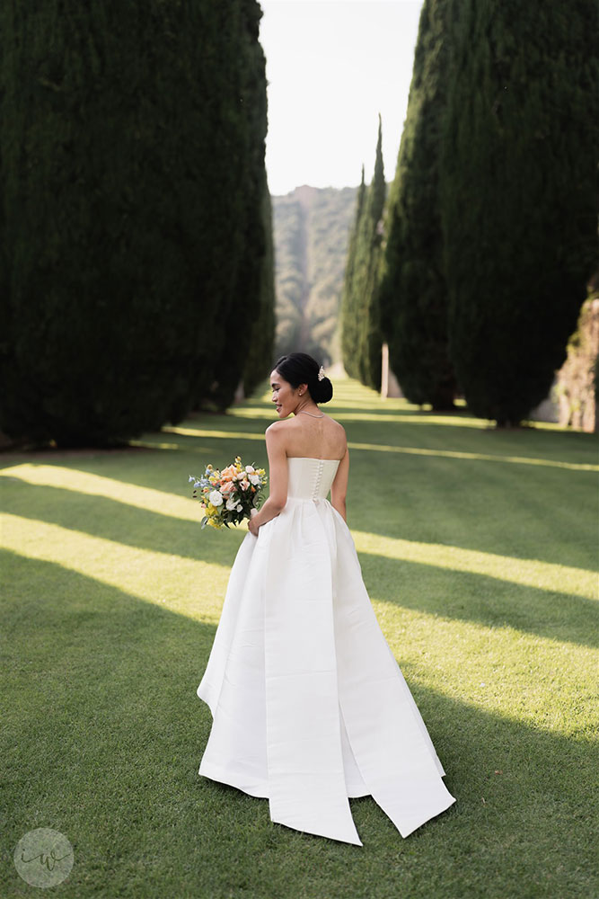 Villa Cetinale Catholic wedding bridal portrait