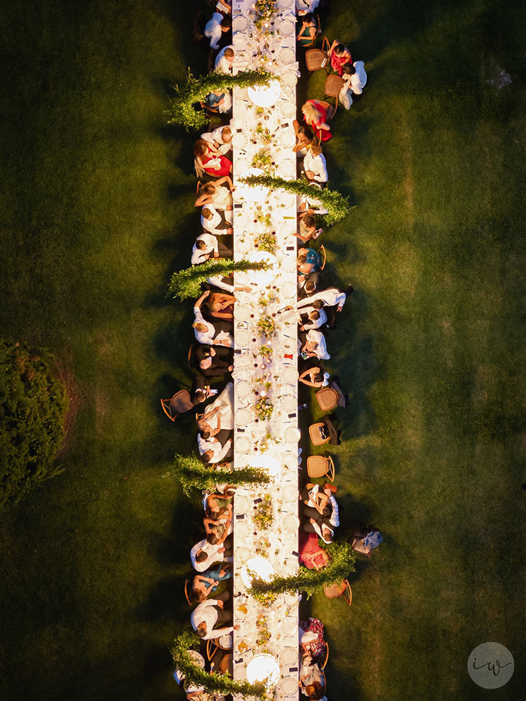 Villa Cetinale Catholic wedding drone