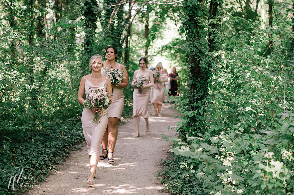 Convento Annunciata lakeside wedding Italy bridesmaids