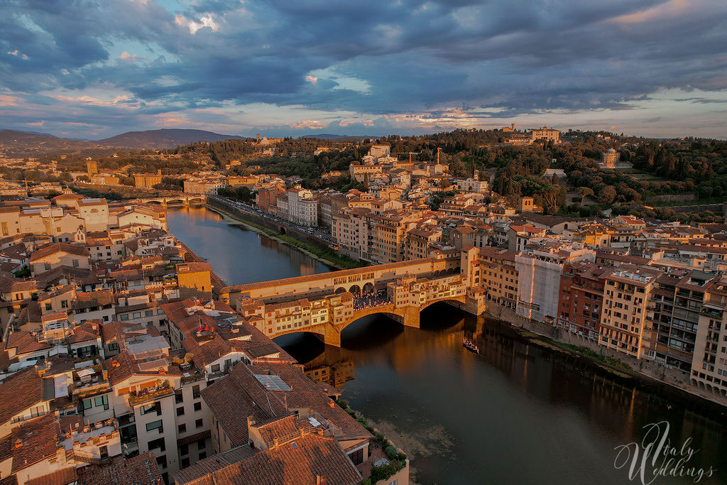 Catholic wedding Florence panorama