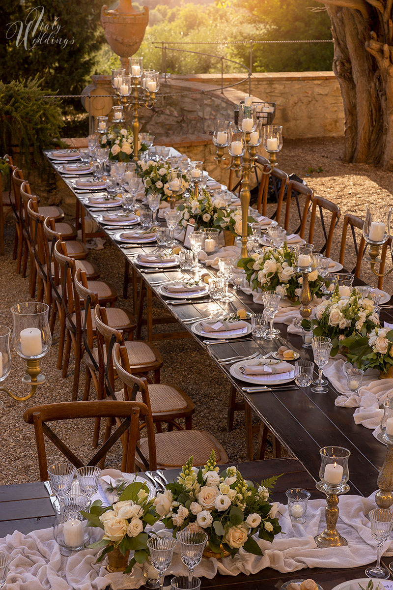 Catholic wedding Florence table design