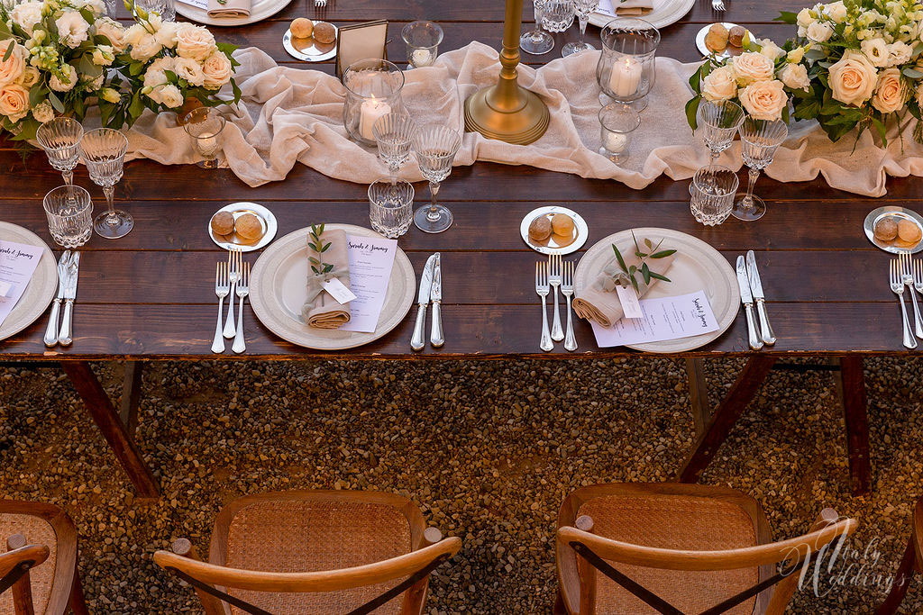 Catholic wedding Florence table design