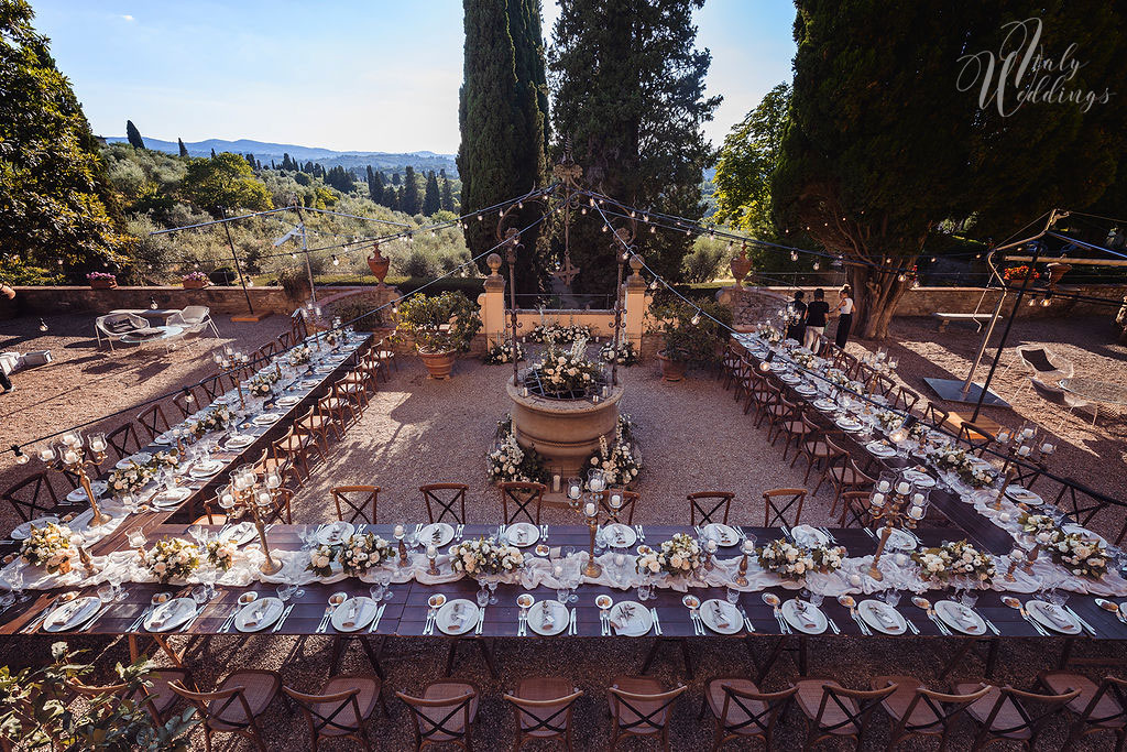 Catholic wedding Florence table design