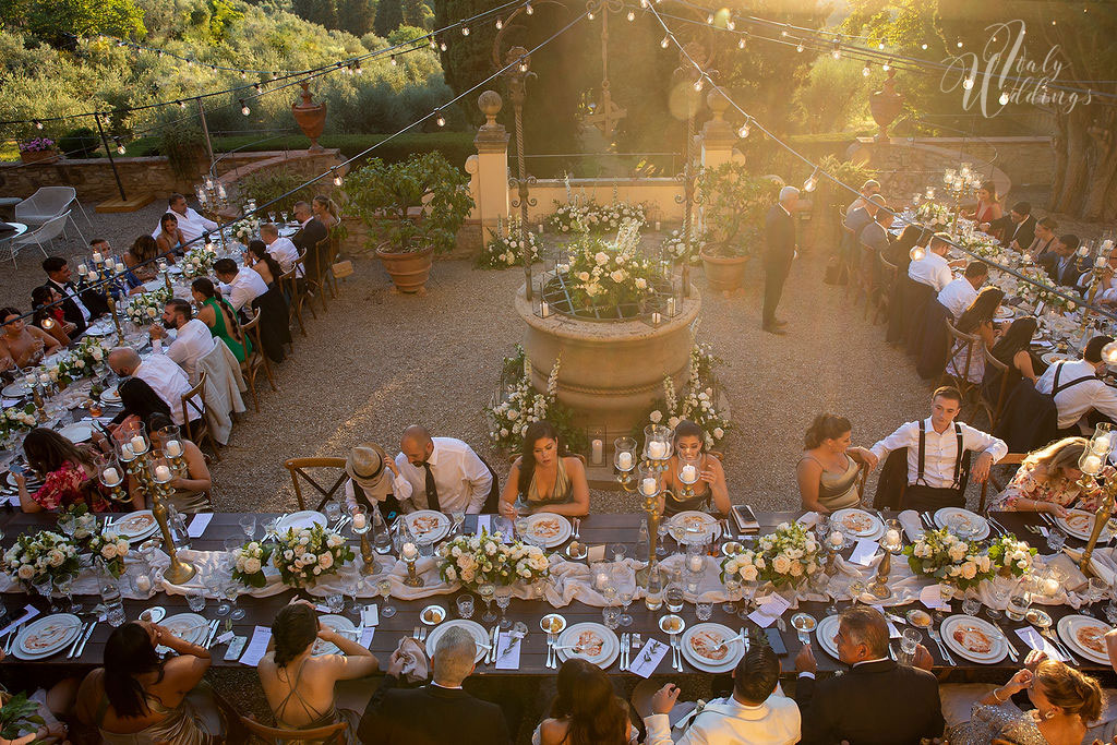 Catholic wedding Florence meal