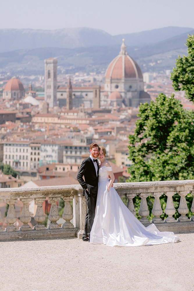 Symbolic wedding blessing at Villa Cora 5 star Hotel Florence Italy