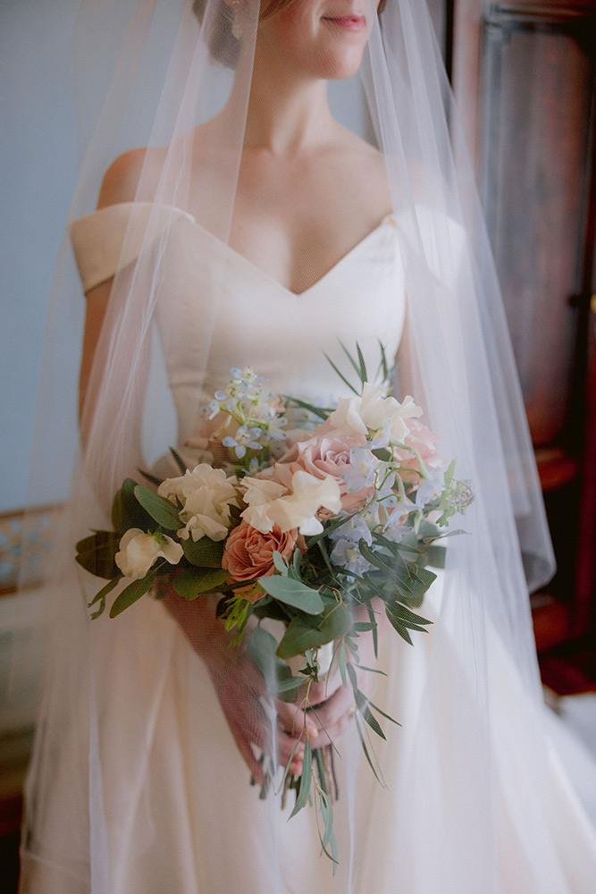 Symbolic wedding blessing at Villa Cora 5 star Hotel Florence Italy