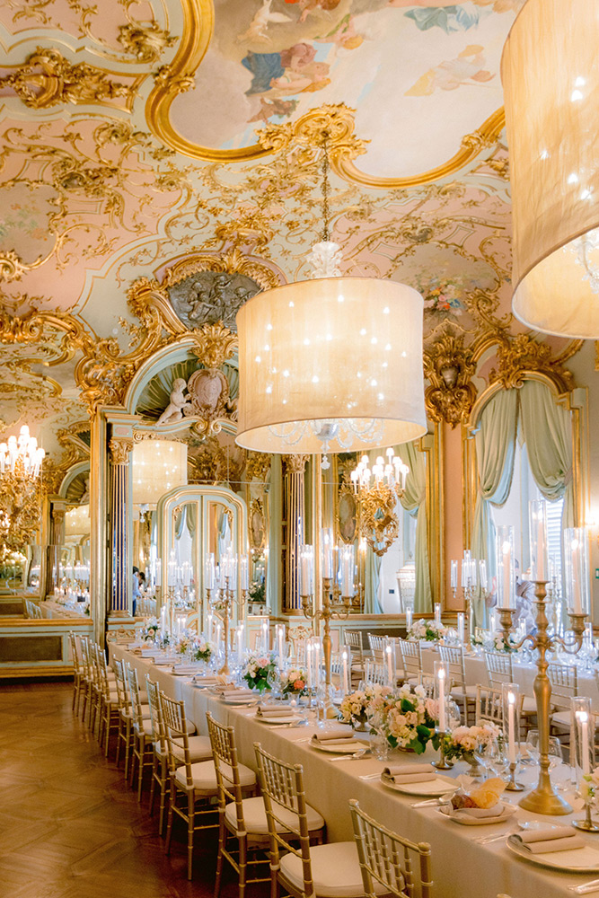 Symbolic wedding blessing at Villa Cora 5 star Hotel Florence Italy