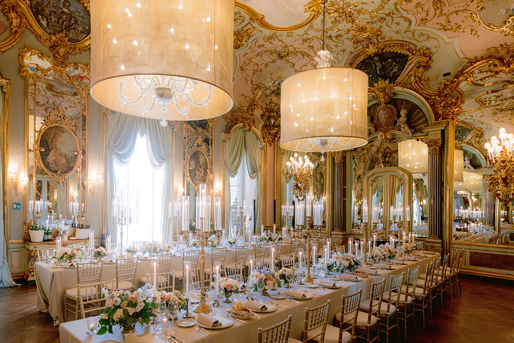 Symbolic wedding blessing at Villa Cora 5 star Hotel Florence Italy