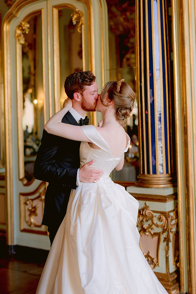 Symbolic wedding blessing at Villa Cora 5 star Hotel Florence Italy