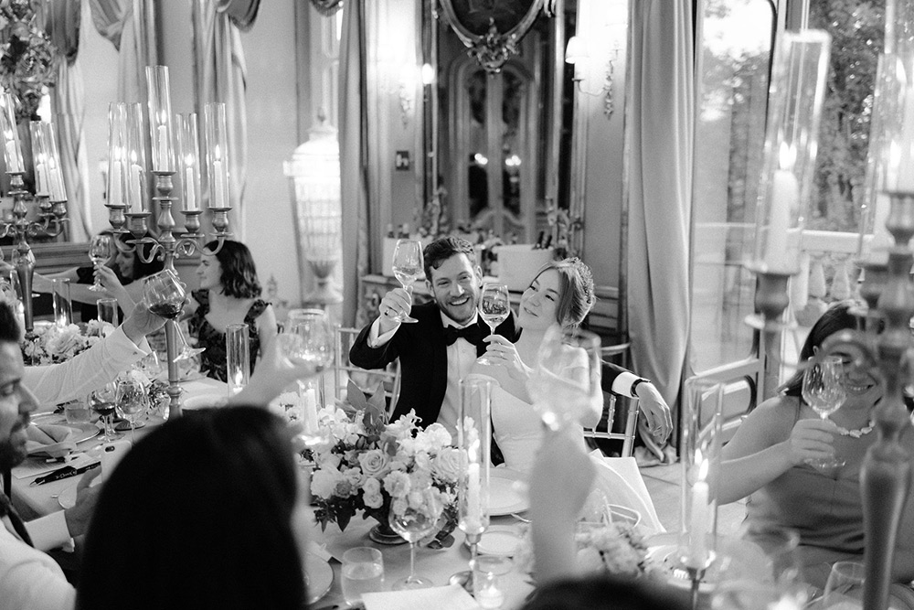 Symbolic wedding blessing at Villa Cora 5 star Hotel Florence Italy