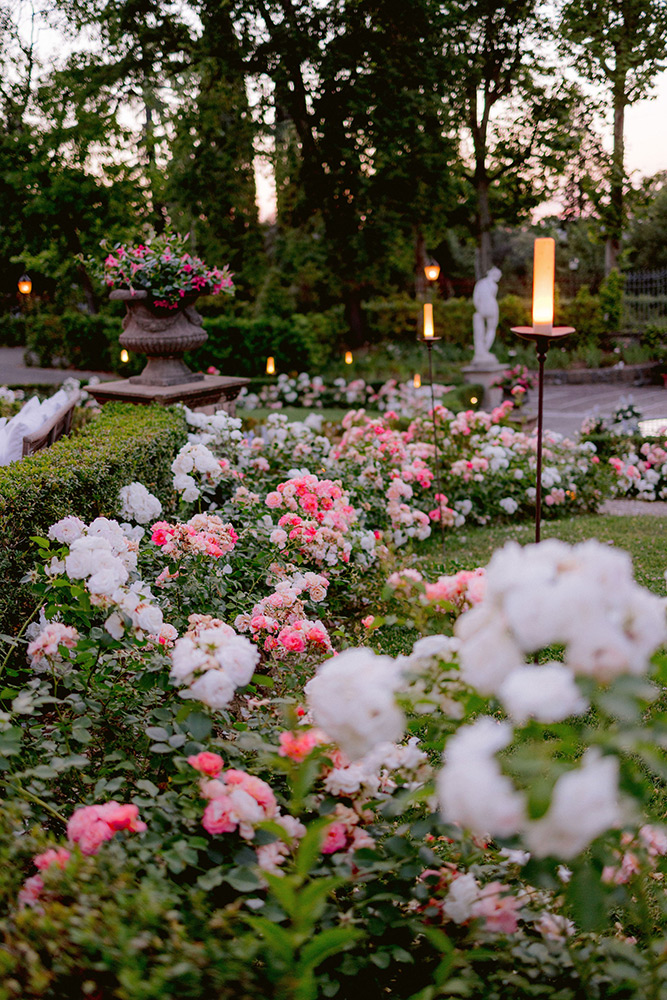 Symbolic wedding blessing at Villa Cora 5 star Hotel Florence Italy