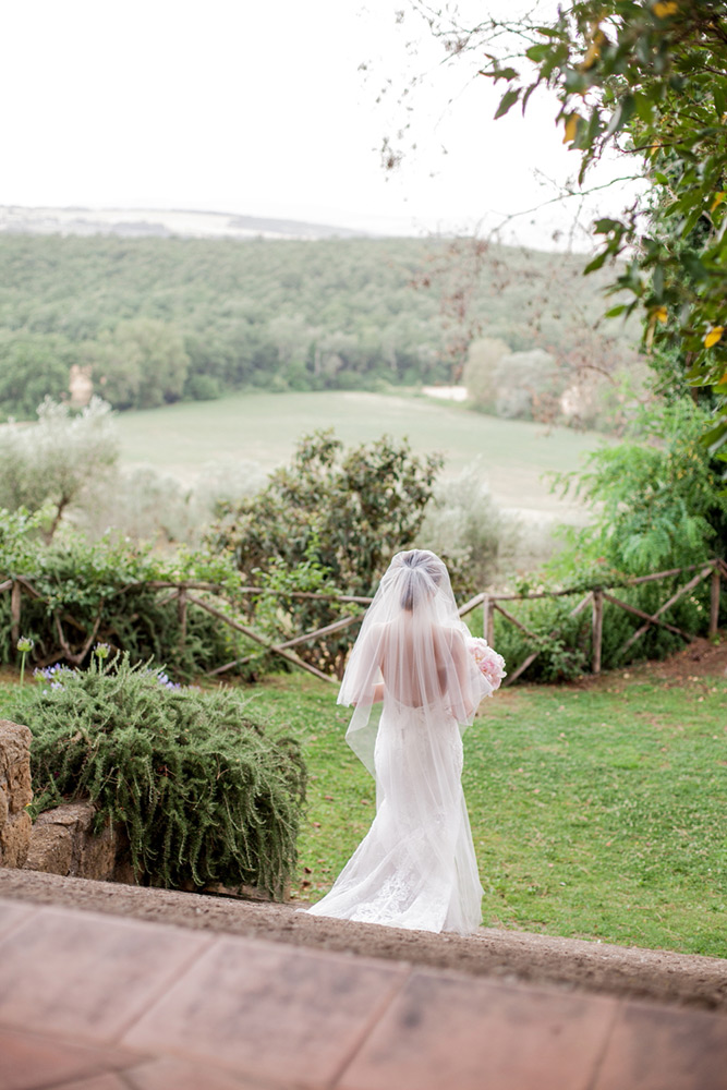 Ema and Enrico international blessing in Pienza Tuscany