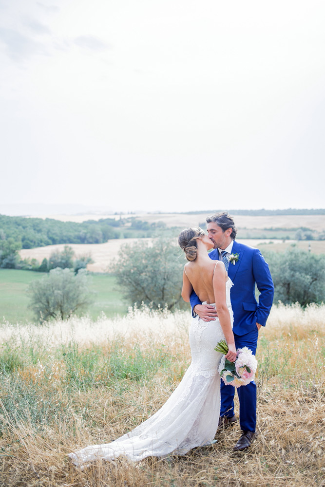 Ema and Enrico international blessing in Pienza Tuscany