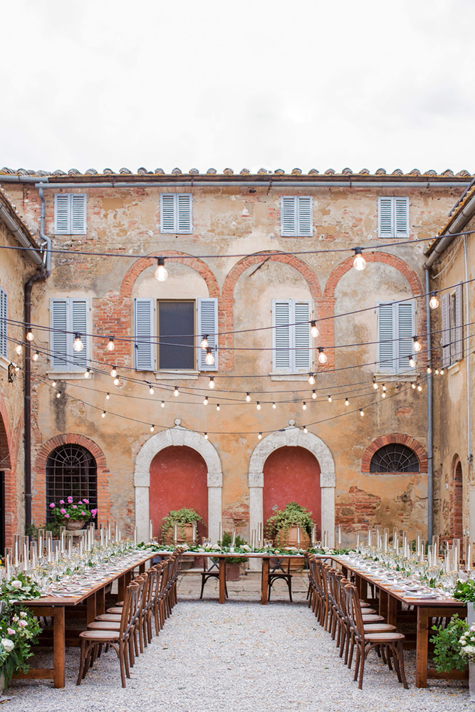 Ema and Enrico international blessing in Pienza Tuscany