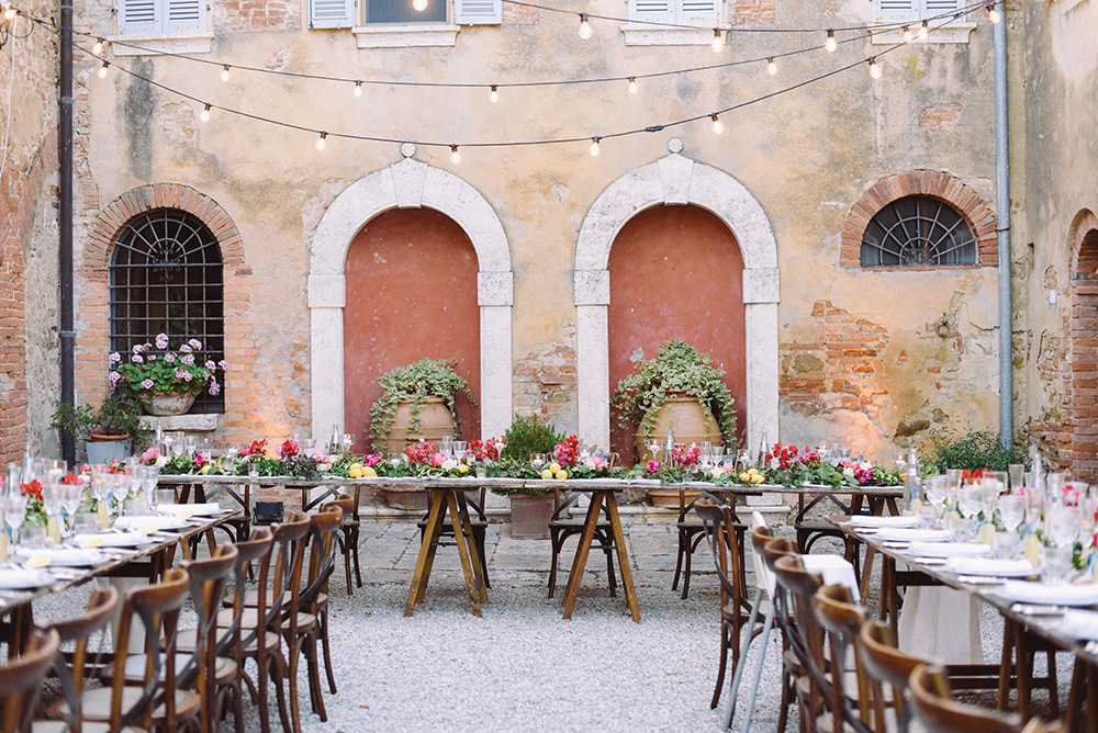 Colourful rustic wedding in southern Tuscany