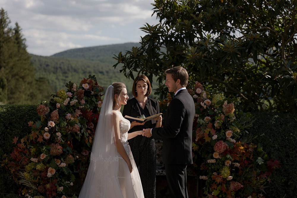 formal Black Tie wedding at Borgo Stomennano Tuscany