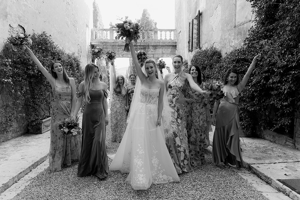 formal Black Tie wedding at Borgo Stomennano Tuscany