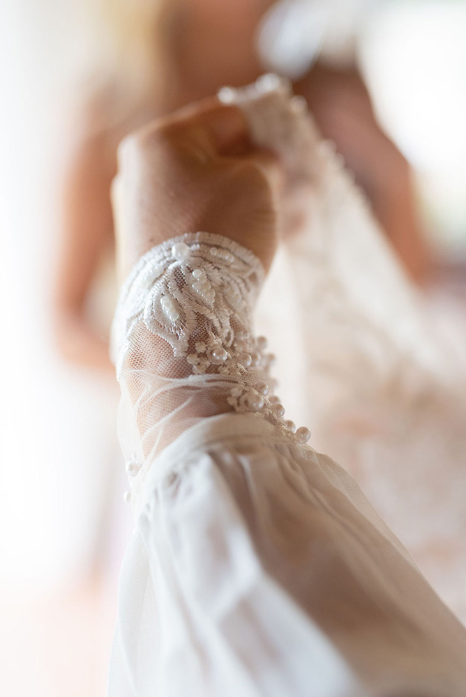 Autumn wedding blessing in converted hamlet, Umbria Italy