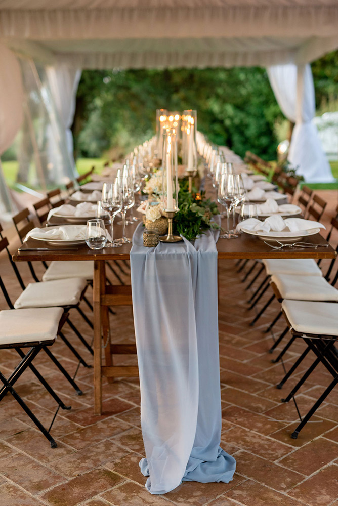 Autumn wedding blessing in converted hamlet, Umbria Italy