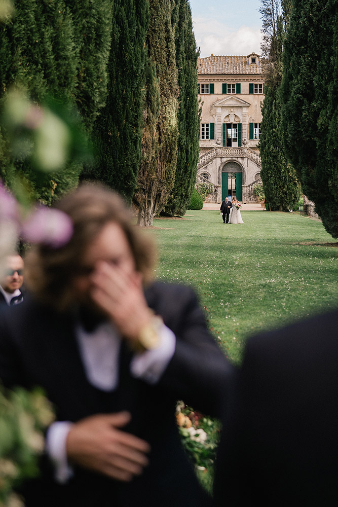 Villa Cetinale wedding blessing in Spring