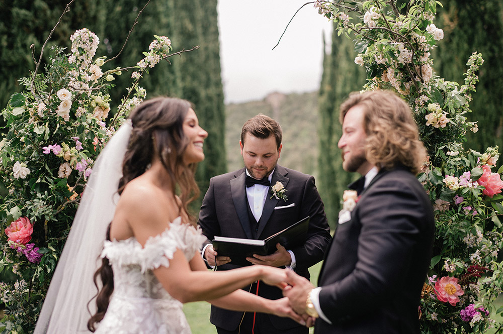 Villa Cetinale wedding blessing in Spring