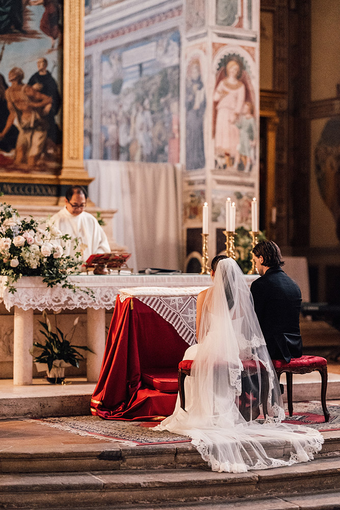 Catholic wedding in San Gimignano Tuscany