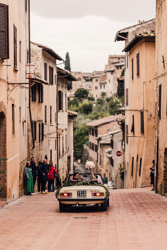 Catholic wedding in San Gimignano Tuscany