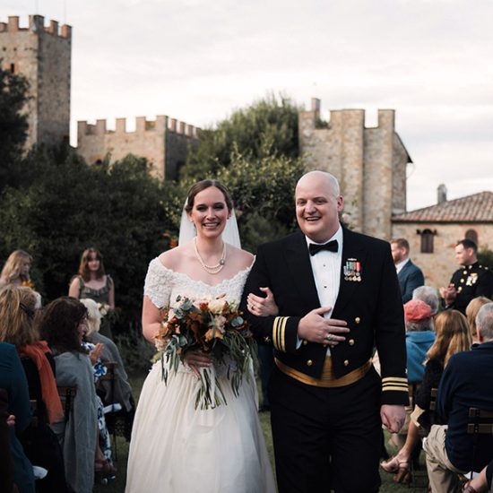 Madeline and Colcord Autumn blessing in Tuscany