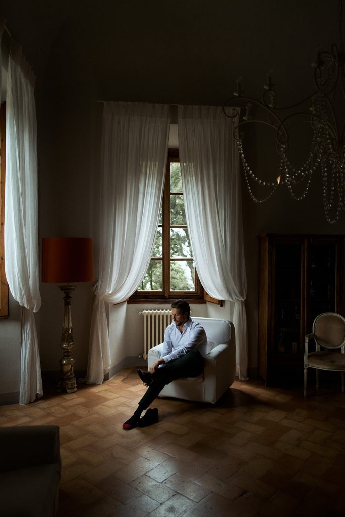 Symbolic blessing at Villa Ulignano, Tuscany