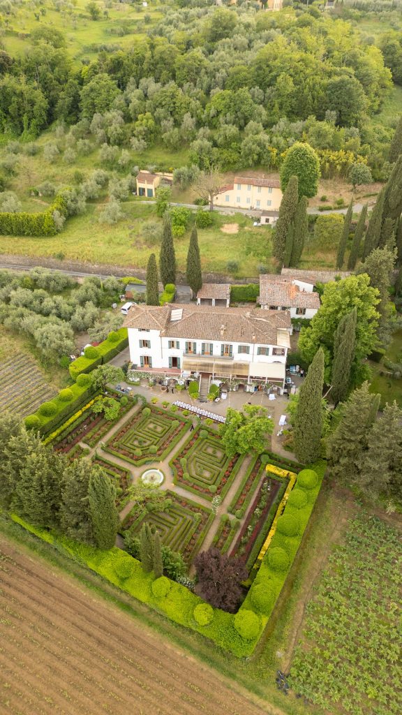 Kevin and Sean a same sex garden blessing in a Florence villa